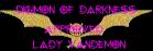 I know it is blurry.  The text is as follows. : Digimon of Darkness, Appoved by Lady Vandemon
